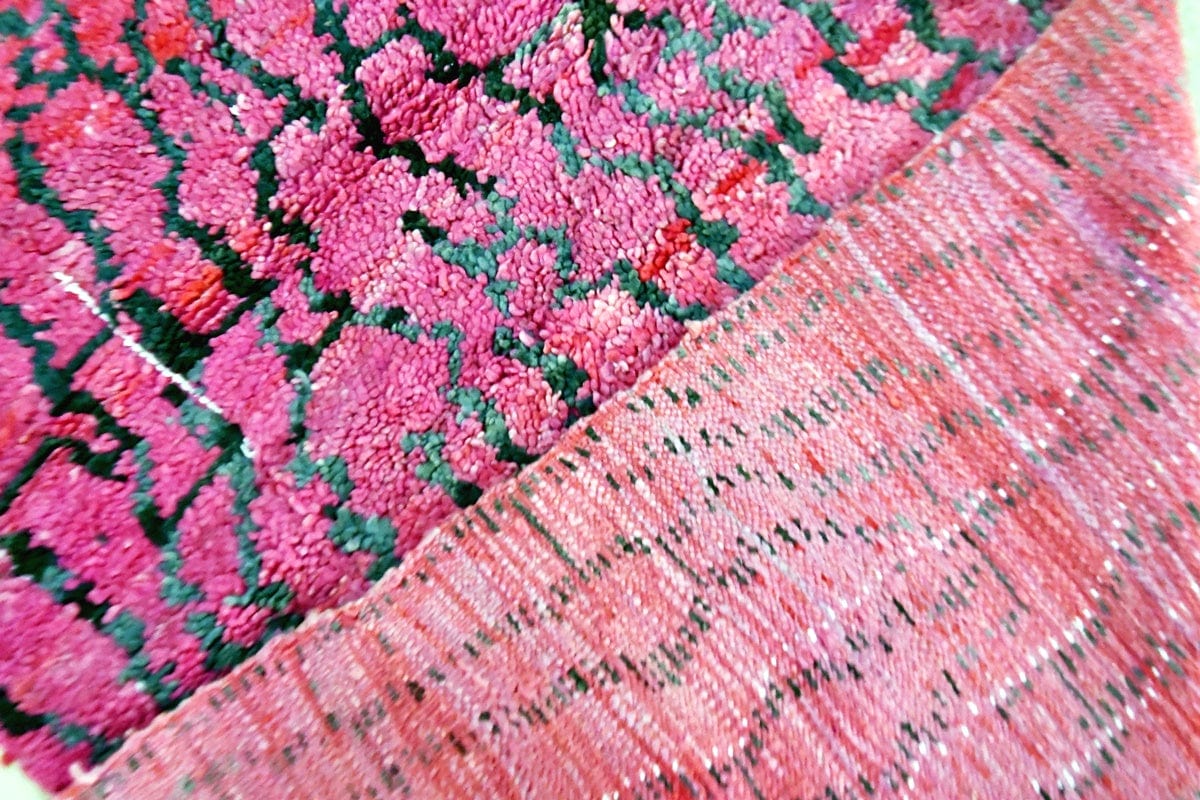 pink abstract boujaad vintage small runner back
