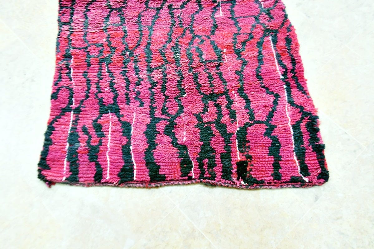 pink abstract boujaad vintage small runner bottom