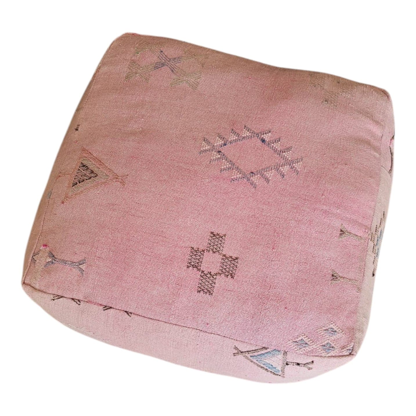 pink moroccan sabra pouf boho decor labboho morocco