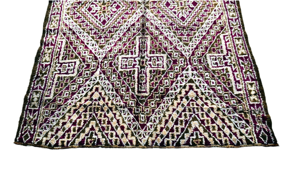 purple green black epic vintage maalem marmoucha rug morocco