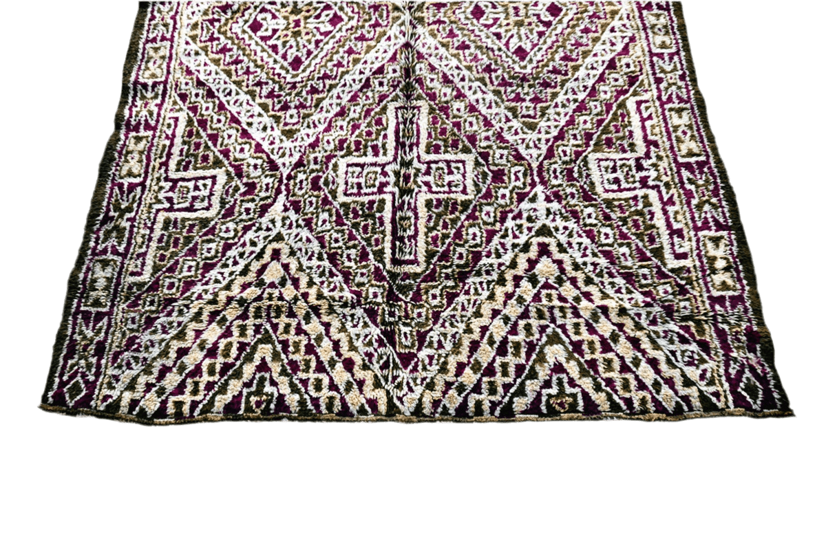 purple green black epic vintage maalem marmoucha rug morocco
