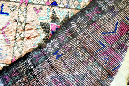 Back pastel beni mguild rug geometric