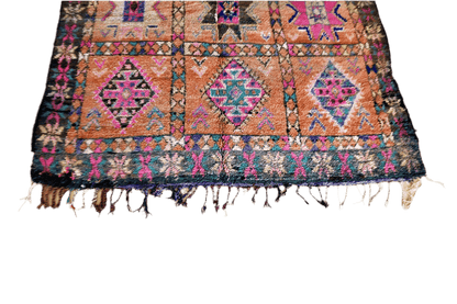 Beni Mguild pastel area rug morocco tassels