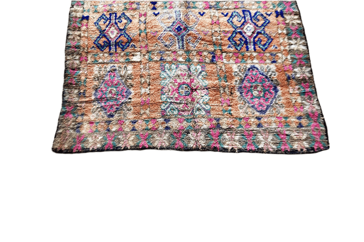 Beni Mguild pastel area rug morocco top