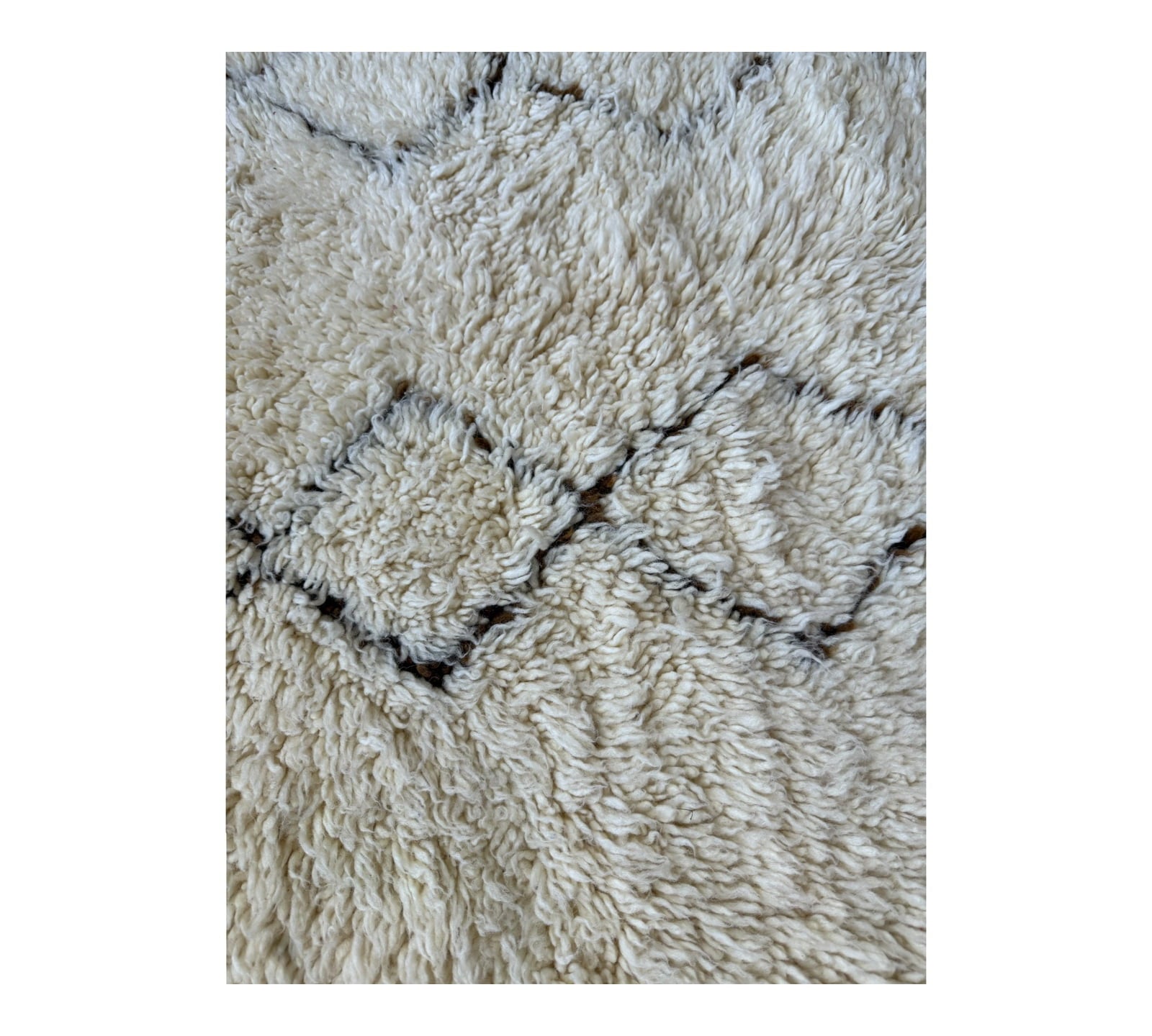 Beni ourain rug top shot  plush pile 