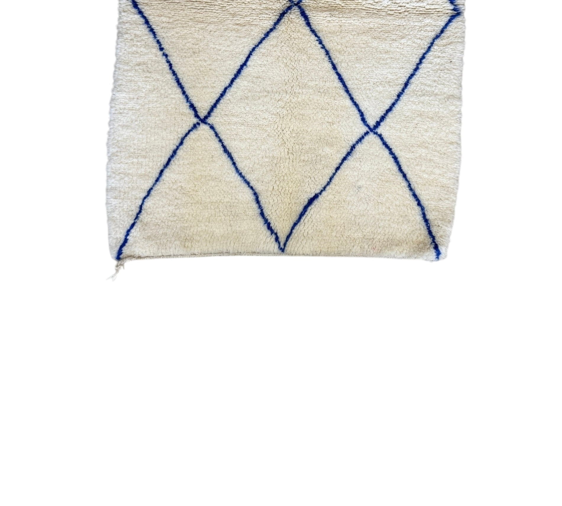 Blue & white Beni Ourain Moroccan rug mediterranean