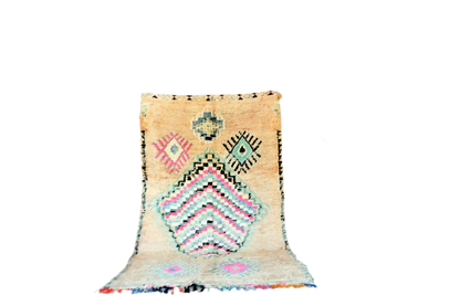 Boho moroccan vintage boujaad rug
