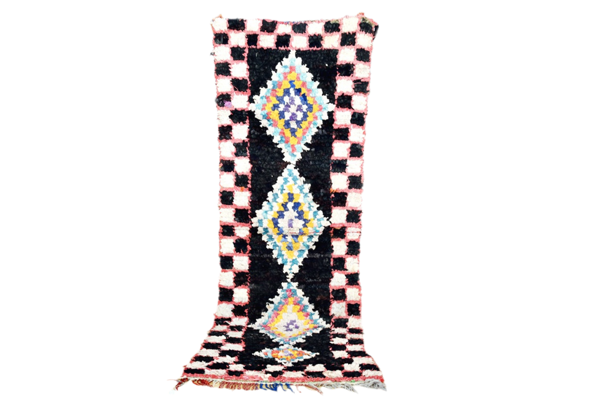 Boucherouit runner rug standing