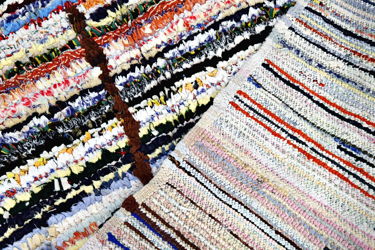 Boucherouite rug striped