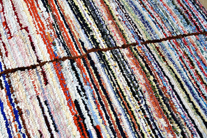 Boucherouite rug striped side