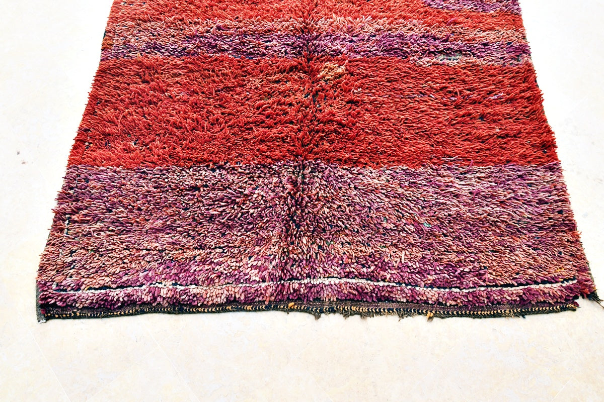 Chevron back beni mguild vintage rug top 