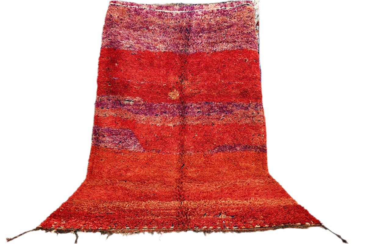 Chevron red morron beni mguild vintage moroccan rug