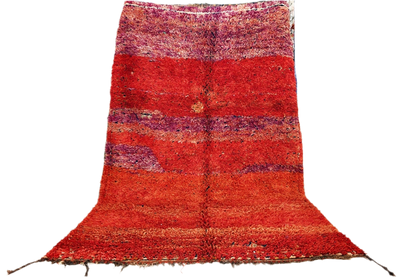 Chevron red morron beni mguild vintage moroccan rug