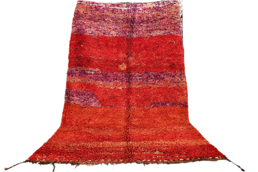 Chevron red morron beni mguild vintage moroccan rug