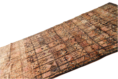 Dark earthy brwown vintage zemmour moroccan rug carpet