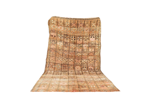 Dark earthy brwown vintage zemmour moroccan rug carpet standing