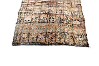 Dark earthy brwown vintage zemmour moroccan rug carpet