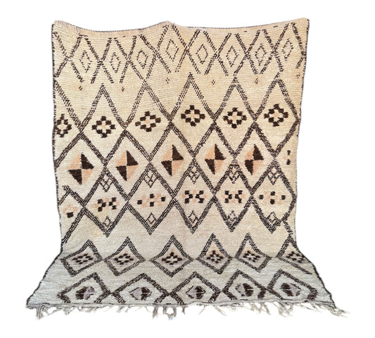 Epic vintage beni ourain moroccan rug standing