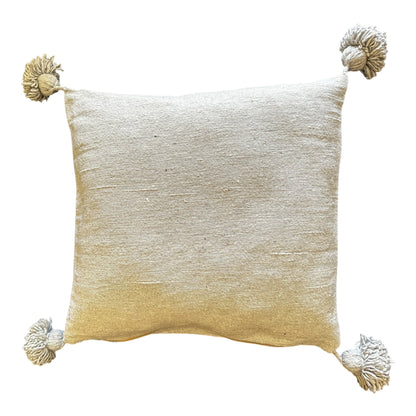 Grey taupe labboho Morocco pompom cushion cover 