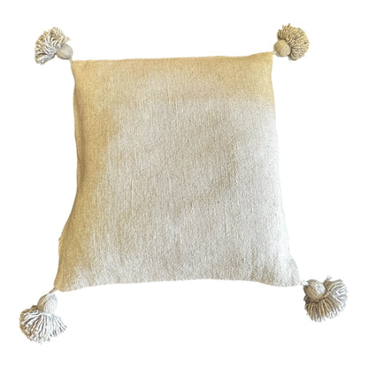 Labboho Morocco grey Moroccan pompom cushion cover 