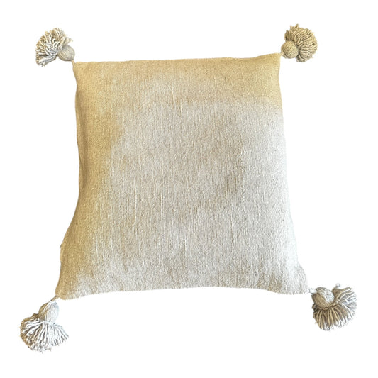 Labboho Morocco grey Moroccan pompom cushion cover 