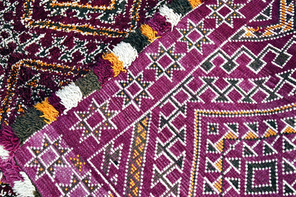 Maalem purple marmoucha rug immaculate back