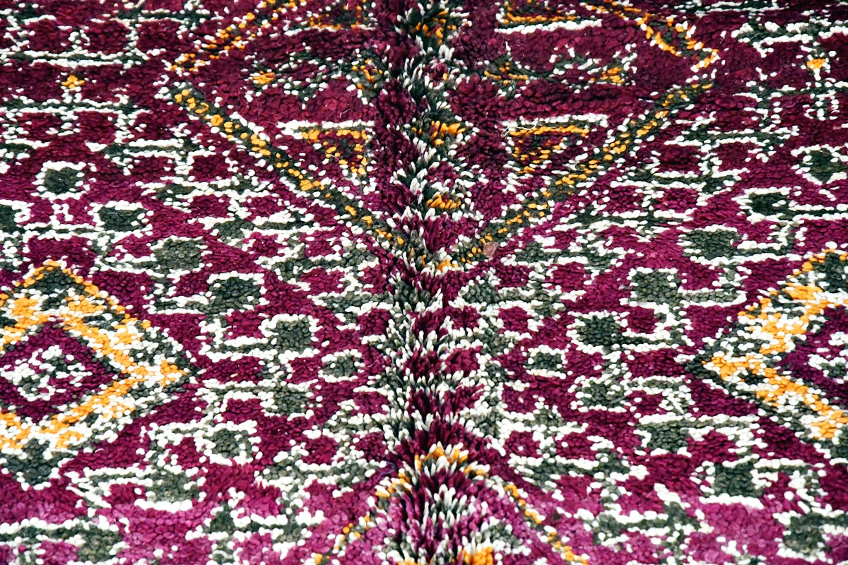 Maalem purple marmoucha rug immaculate close up 