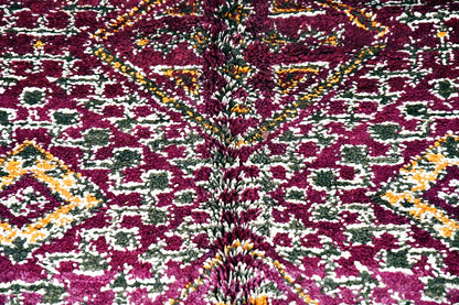 Maalem purple marmoucha rug immaculate close up 