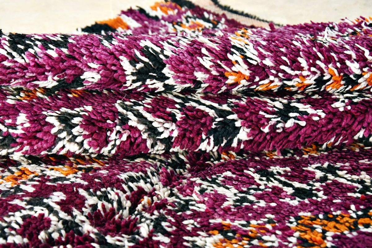 Maalem purple marmoucha rug immaculate folded
