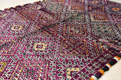 Maalem purple marmoucha rug immaculate side
