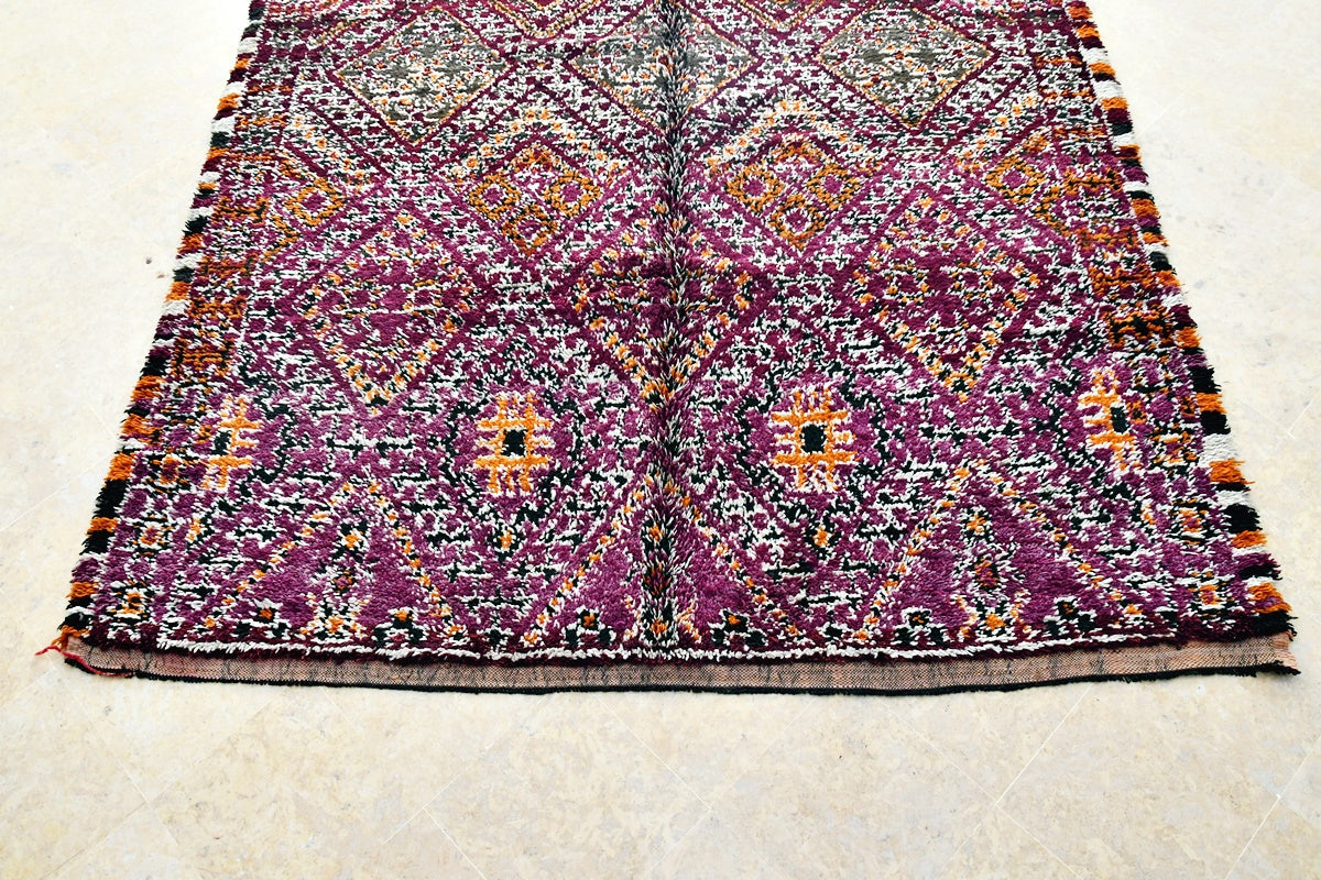 Maalem purple marmoucha rug immaculate top