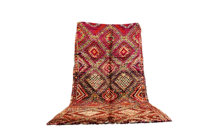 Midcentury Beni Mguild vintage rug standing