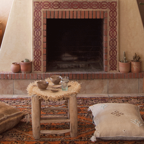 Boho decor moroccan rug and homeware