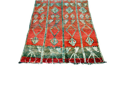 Pink blush vintage moroccan zemmour rug bottom