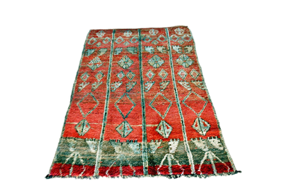 Pink blush vintage moroccan zemmour rug front