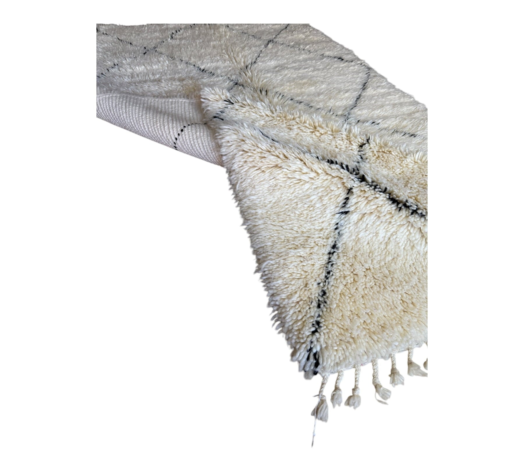 Plush beni ourain diamonds folded