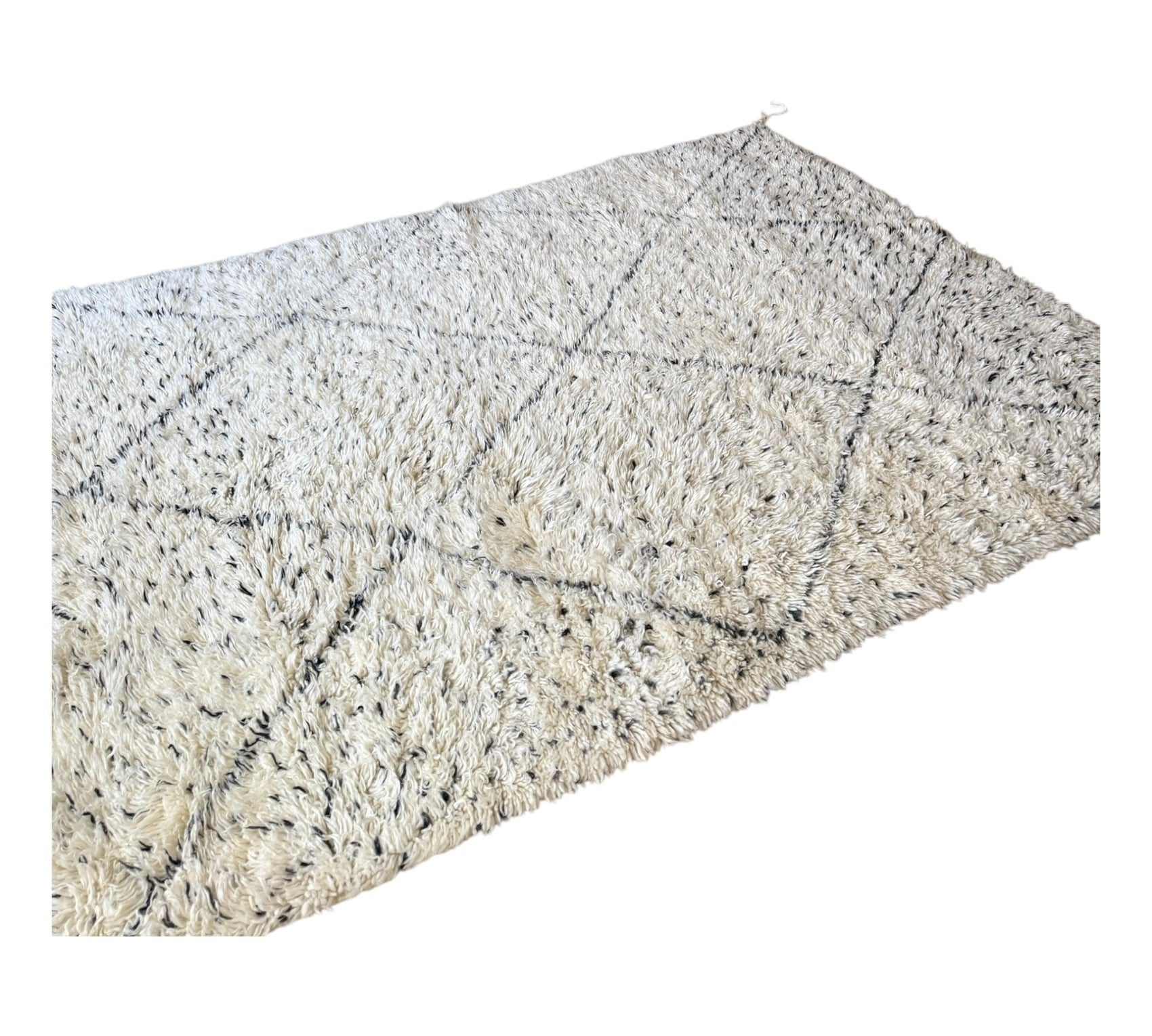 Polka dots beni ourain rug sideshot