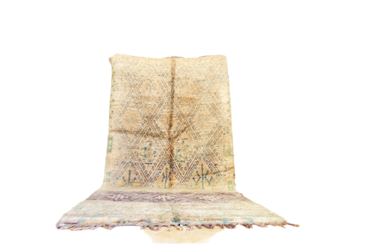 Purple beige vintage be,i mguild moroccan rug standing