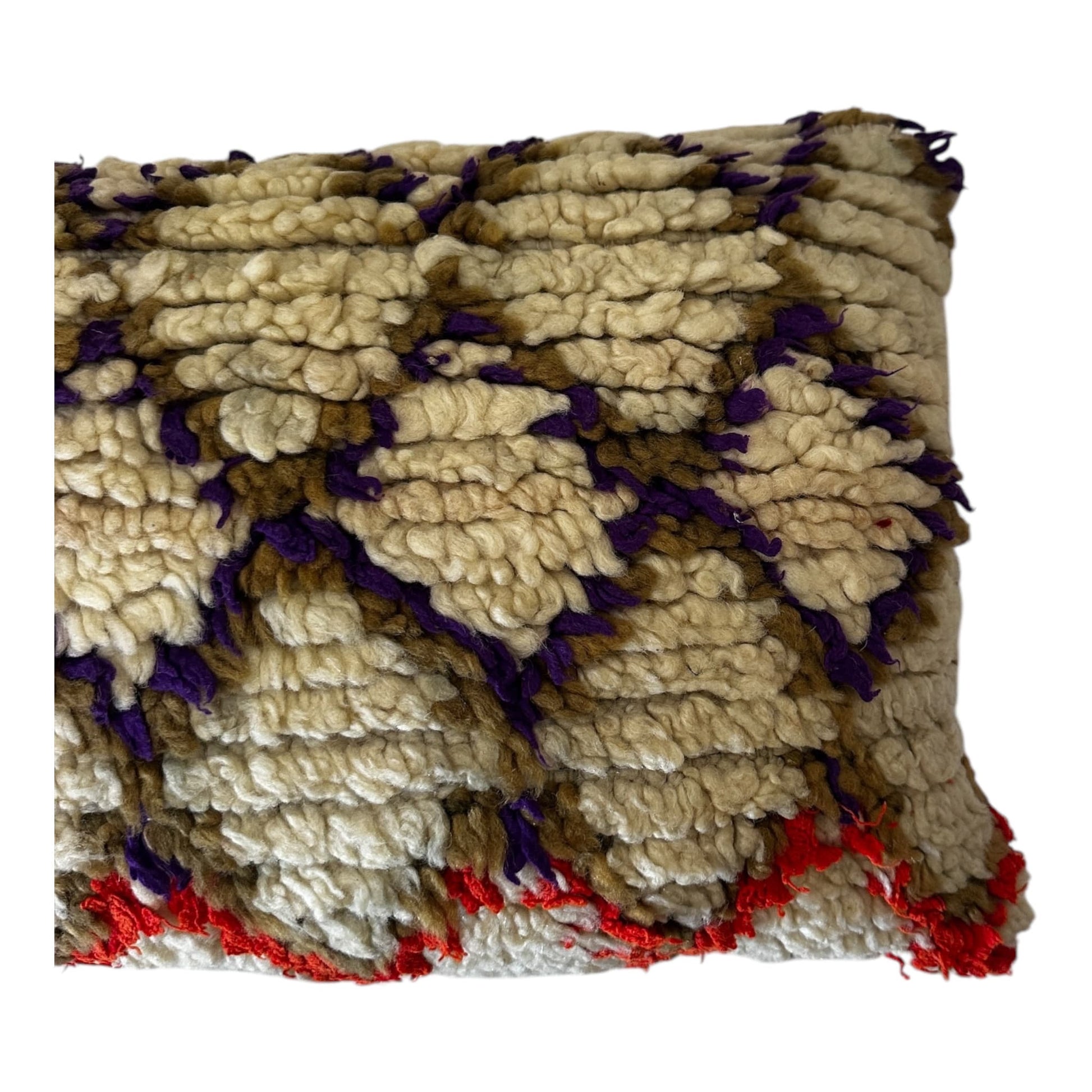Purple red green white azilal moroccan cushion pillow