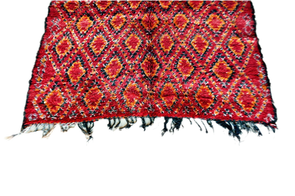 Red orange black beni mguild thick rug masterpiece bottom
