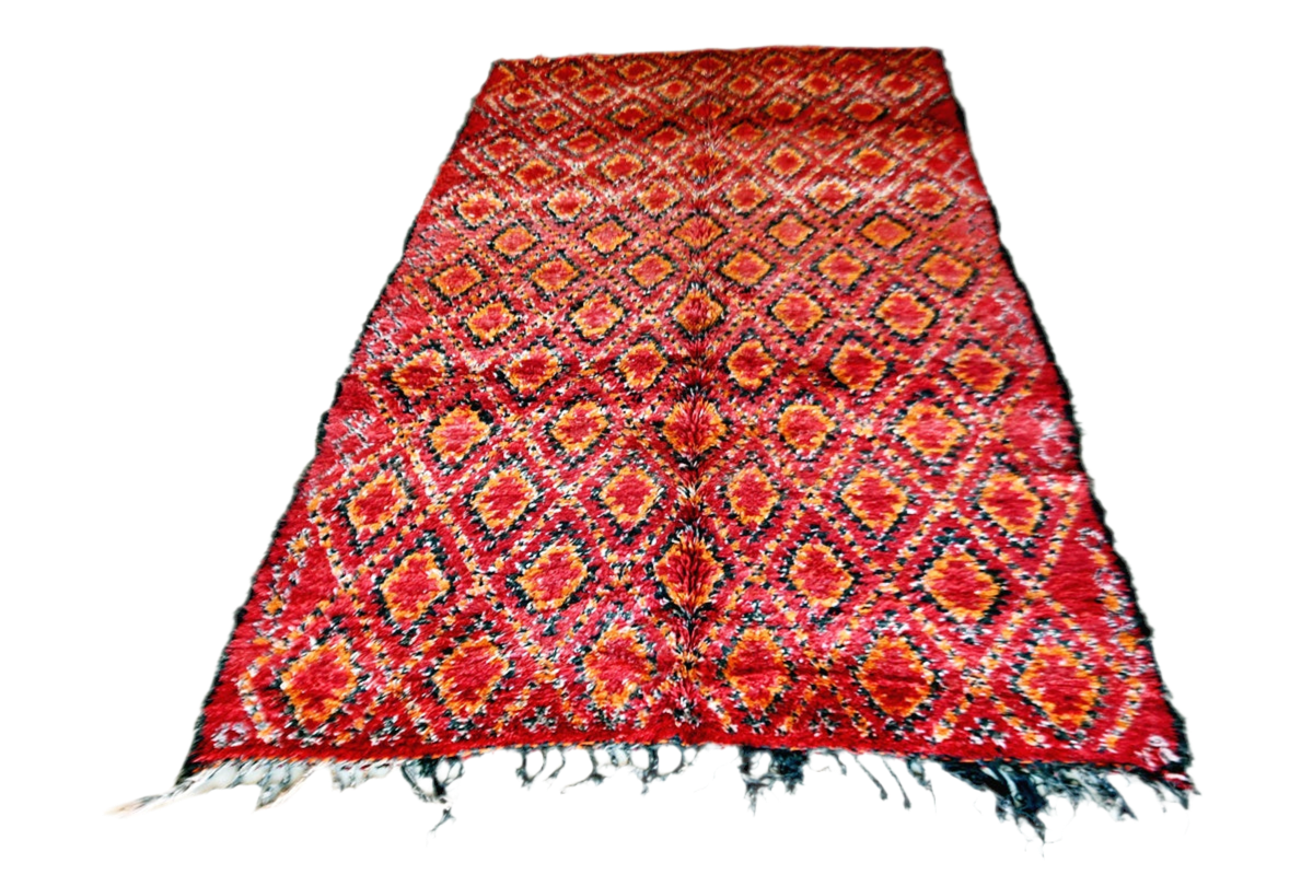 Red orange black beni mguild thick rug masterpiece full 