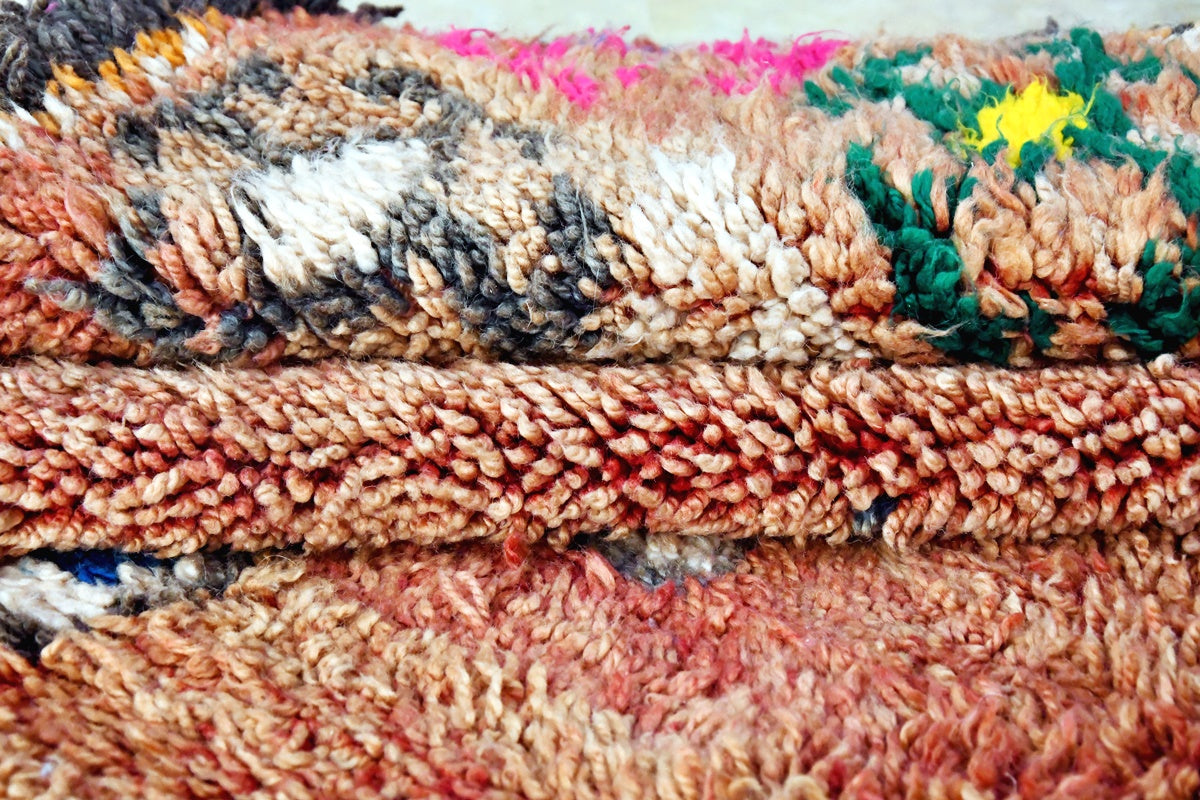 Rust marmoucha large area rug 12 x 9 folded