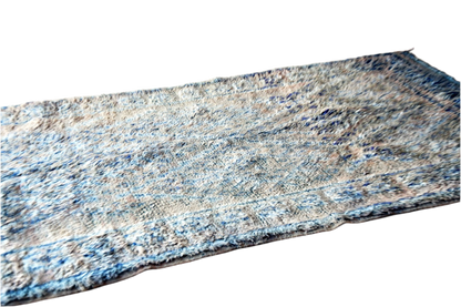 Sand blue plus beni mguild vintage rug indoor