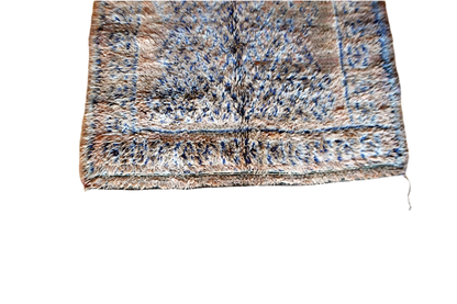 Sand blue plus beni mguild vintage rug indoor bottom