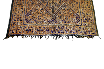 Sand purple Moroccan beni mguild vintage wool rug