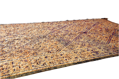Sand purple Moroccan beni mguild vintage wool rug side