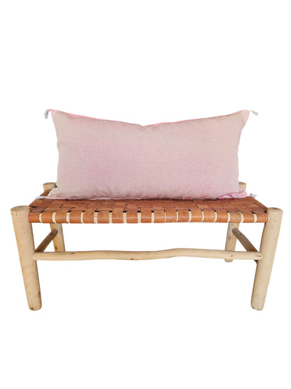 back large rectangle light pink cactus silk pillow cover 100 x 50 cm
