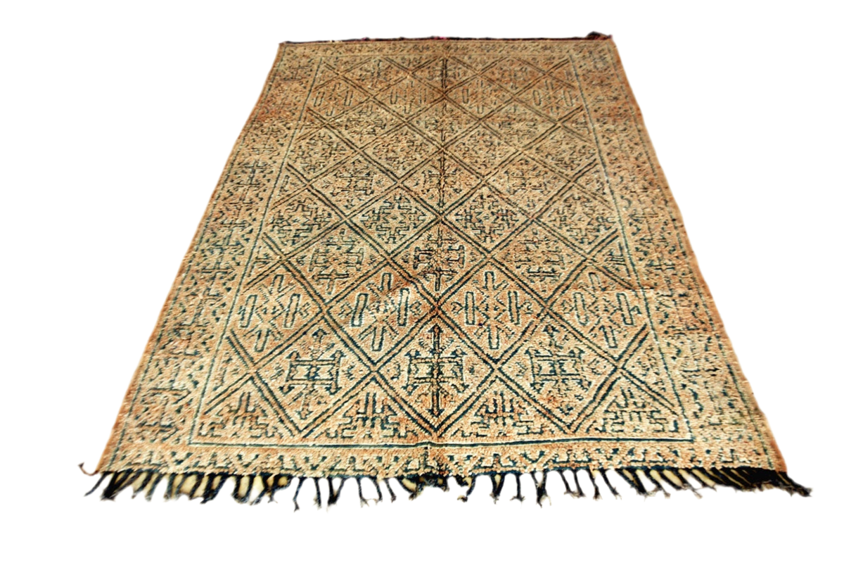 beige greu vintage beni mguil frontd rug morocco masterpiece