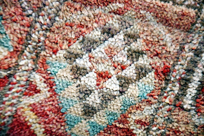 close crimson red zemmour rug