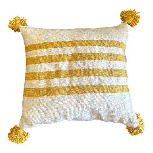 coussin cotton pompom style boho decoration